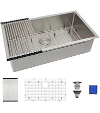 32-Inch Undermount Kitchen Sink - Delironexu 16 Gauge Stainless